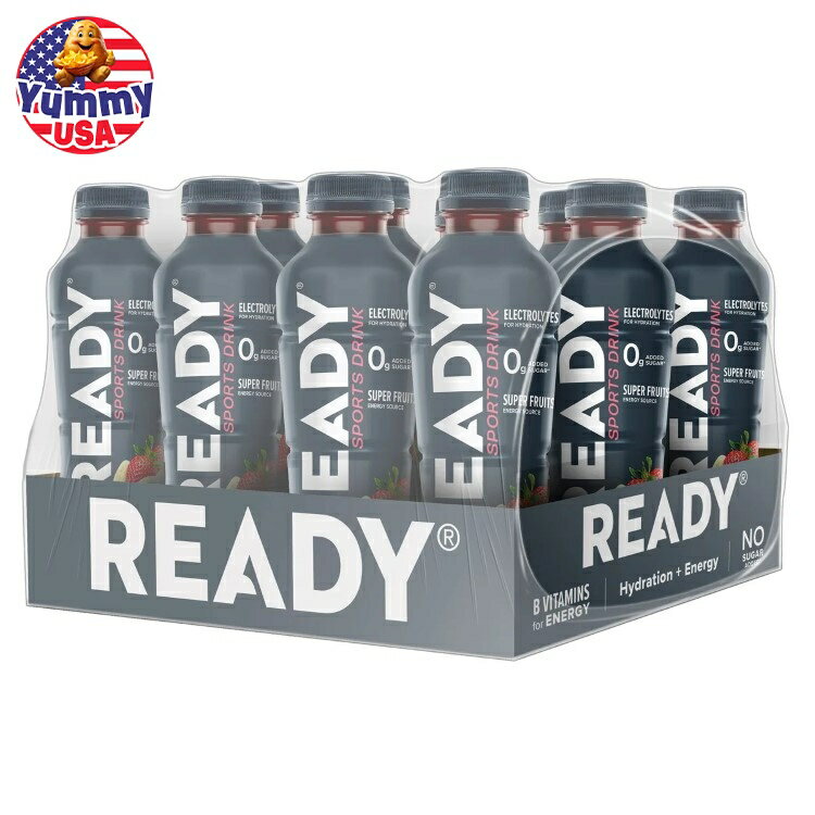 【最大500円OFFクーポン有】レディ スポーツドリンク ストロベリーバナナ 500ml 12 個入り Ready Sports Drink, Strawberry Banana, 16.9 fl oz, 12-count 日本未発売【お取り寄せ商品】