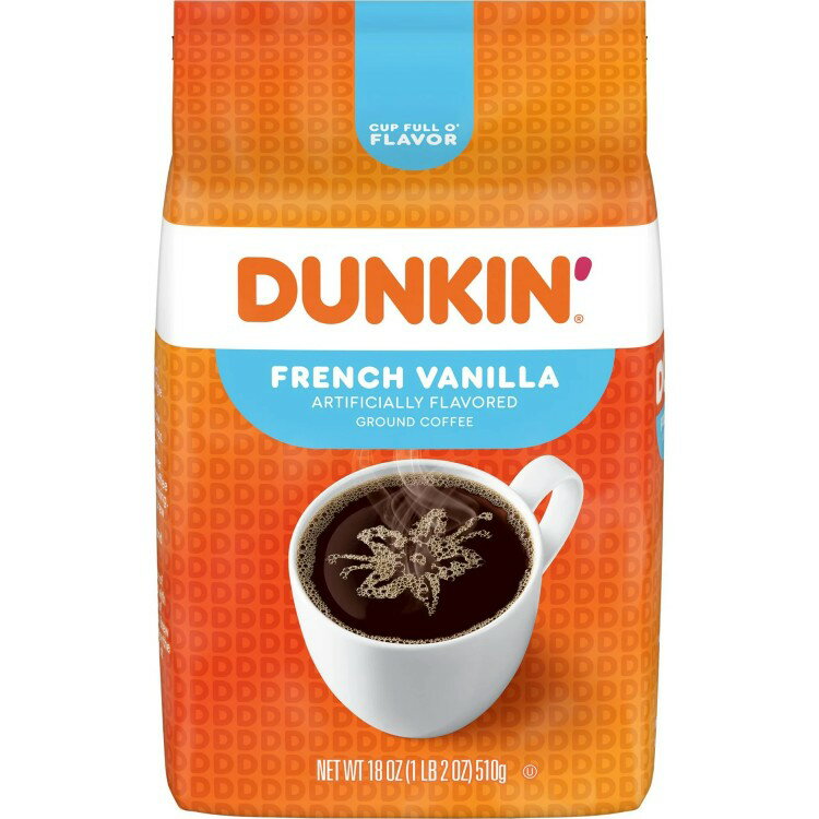 【最大500円OFFクーポン有】ダンキン フレンチバニラ風味 挽きコーヒー 18オンス Dunkin' French Vanilla Flavored Ground Coffee, 18oz 【お取り寄せ商品】(4)