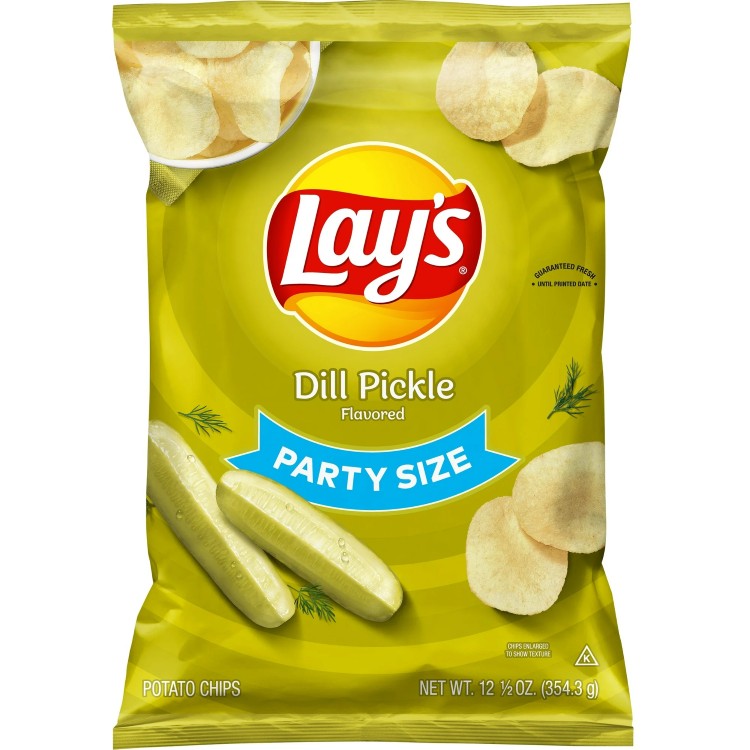 【最大500円OFFクーポン有】レイズ ディルピクルス ポテトチップス パーティーサイズ 354.3g Lay's Dill Pickle Flavored Potato Chips..