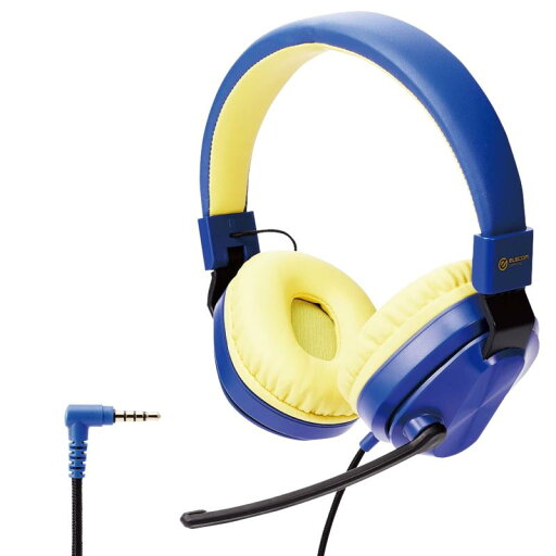 エレコム ヘッドセット 子供用 低音量仕様 折りたたみ式 【 3.5mm接続 4極 】 回転式マイクアーム付き 両耳 ネイビー×イエロー HS-KDGM01TBU エレコム ヘッドセット 子供用 低音量仕様 折りたたみ式 【 3.5mm接続 4極 】 回転式マイクアーム付き 両耳 ネイビー×イエロー HS-KDGM01TBU