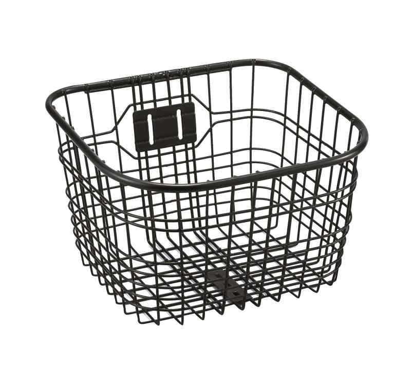 sentan(センタン工業) 自転車用前カゴ 大型パイプカゴ 取付金具付 SSK-901 ブラック(4)