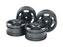 タミヤ(TAMIYA) RCスペアパーツ No.1688 SP.1688 CC-02 6本スポークホイール 26mm幅・オフセット+4 ブラック4本 51688