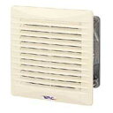 日東工業(NiTO) 電磁シールド EMC仕様 換気扇付 R形 ルーバー 200×200mm 100V ライトベージュ RSLP-20KES(2)