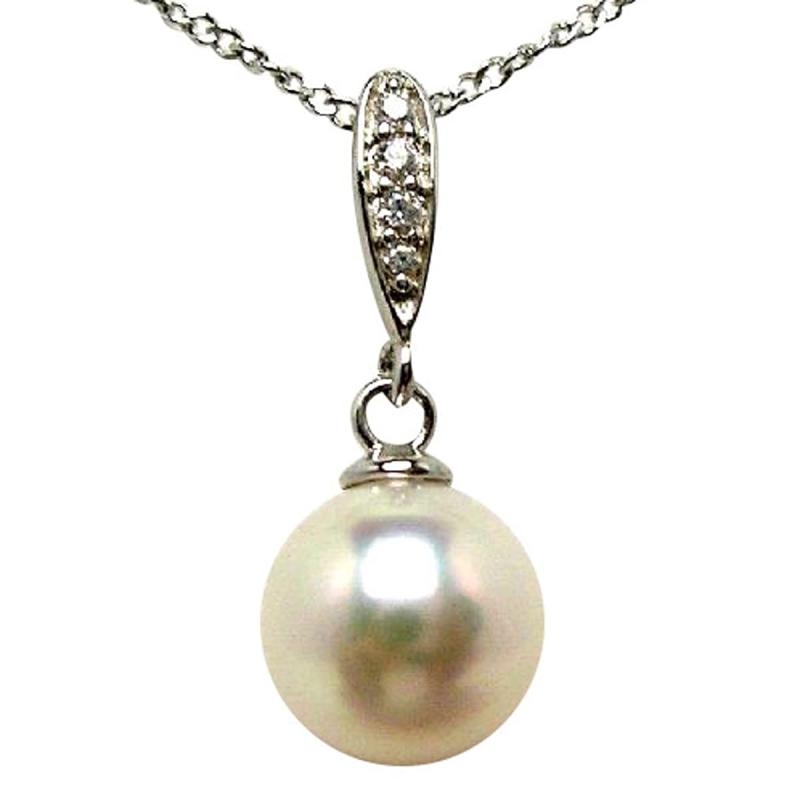 Isowa Pearl（伊勢志摩の真珠専門店 イソワパール） アコヤ真珠 ペンダント 約7.5mm ホワイトピンク シルバー 64514