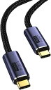 USB4 ケーブル USB Type-C ケーブル Thunderbolt 3対応 20Gbps高速転送 PD対応 100W急速充電 8K / 60Hz映像出力 ナイロン編みMacBook、Pad、Surface、Switch、Xperia、Galaxy(2)