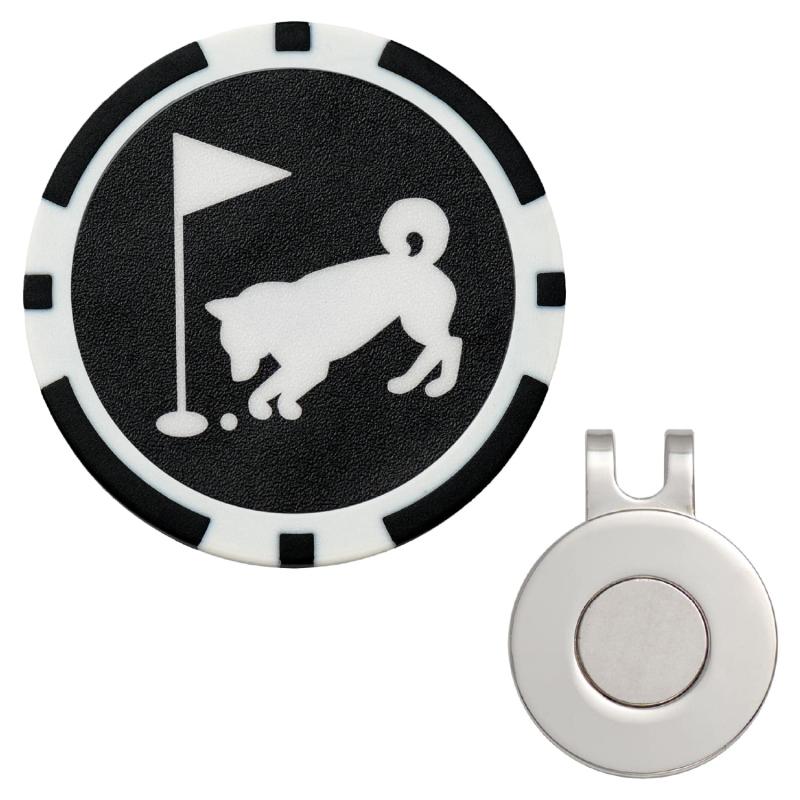 RAVIS ゴルフ マーカー 犬 猫 おもしろ チップマーカー マグネット 台座セット ハットクリップ式 ラウンド用品 参加賞 グランドゴルフ おしゃれ 景品
