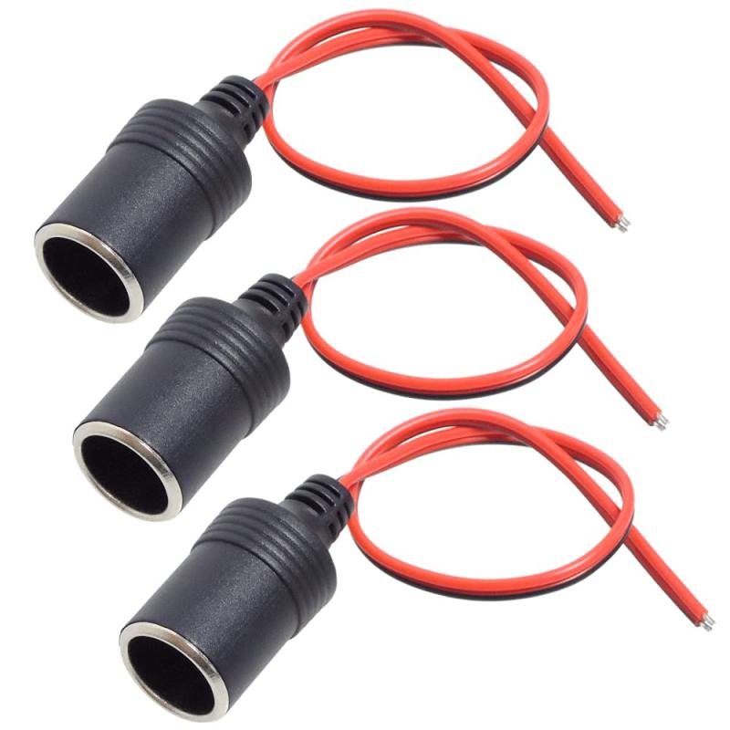 KAUMO シガーソケット メスソケット コード付き 車の電源ソケット ソケット電源 3本セット