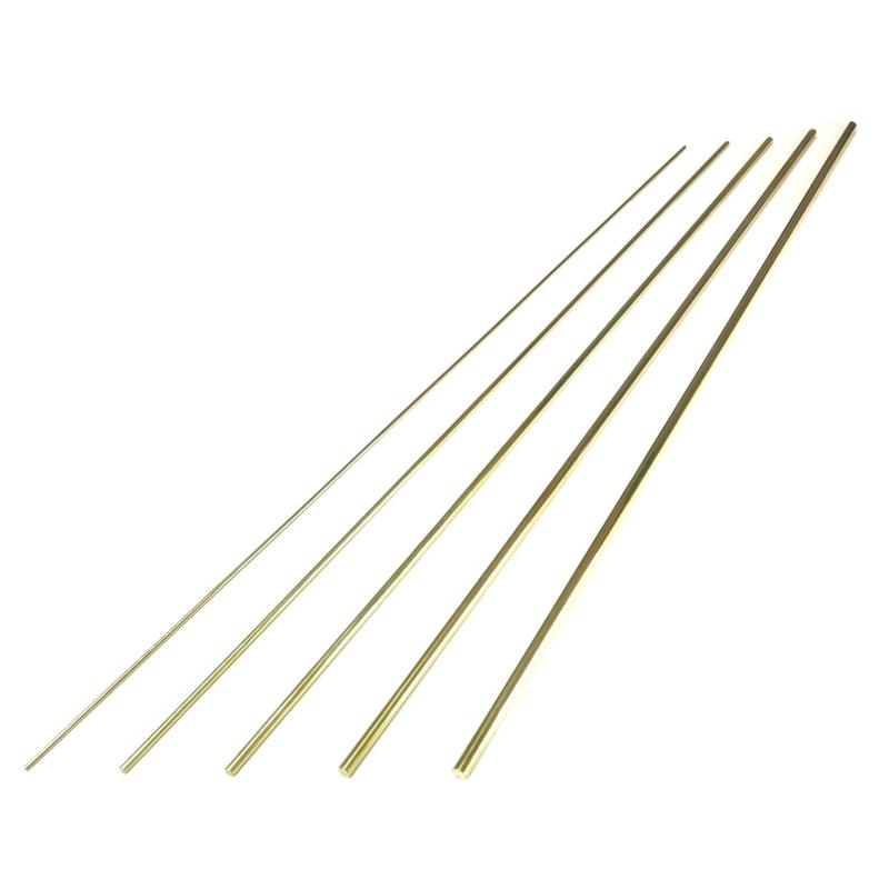 FregocS 真鍮線 1mm 1.5mm 2mm 2.5mm 3mm 長さ 250mm 便利な 5本 セット (ホビー プラモデル DIY) MSW5S