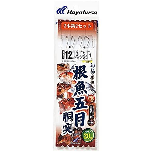ハヤブサ(Hayabusa) 船極根魚五目 根魚五目胴突2本鈎2セット 13-5-7 SD766