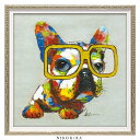 絵画 アート オイル ペイント 犬 いぬ イヌ フレンチ ブルドッグ 好き おしゃれ かわいい 絵 動物 ペット アニマル ポスター アートパネル グッズ 壁掛...