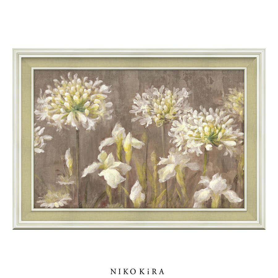 おしゃれ 花 アート はな 花束 モダン 植物 絵画 開運 額入り 玄関 トイレ かわいい 絵 カラフル 油絵 おしゃれ ダンフイ ナイ スプリング ブロッサム ニュートラル 70.5cm 50.5cm アート パネル