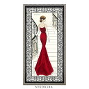 エミリー アダムス ラ ベル ルージュ 28cm 53cm おしゃれ アート モダン 絵画 開運 額入り 玄関 トイレ かわいい 絵 赤い ドレス レッド ドレス アップ 女性 シルエット カラフル 油絵 アート パネル トイレ 玄関 トイレ 華やか
