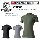 Tシャツ コンプレッション ストレッチ 接触冷感 吸汗速乾 防虫加工 抗菌防臭加工 アウトドア レジャー ワークウエア イーブンリバー GTE05(4)