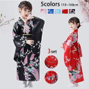 「Fashion THE SALE期間半額!」浴衣 子供 女の子 130 150 キッズ 女の子90 100 110 120 130 140 5色 3点セット 帯 パフォーマンスコスチューム 花火大会 夏祭り 夏 レトロ かわいい リボン 伝統浴衣 パフォーマンス衣装