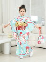 「Fashion THE SALE期間10%OFF!」浴衣 子供 女の子 【浴衣 帯 帯揚げ 巾着袋 髪飾り5点セット 】 100~140cm 浴衣セット 作り...