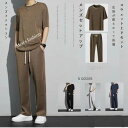 セットアップ メンズ ジャージ 上下セット tシャツ トップス 半袖 2点 ズボン パンツ 上下 ストレッチ 冷感 吸汗速乾 通気性 カジュアル 大きいサイズ ...