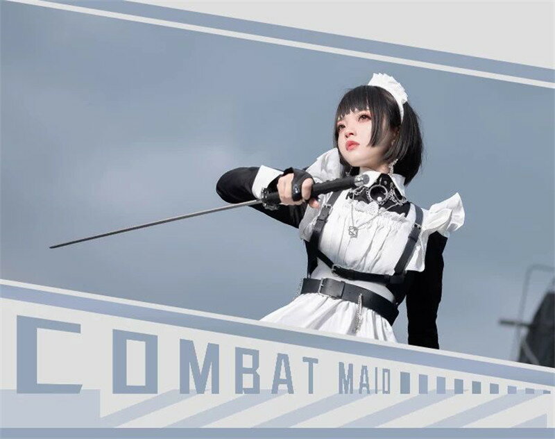 メイド服 ロング 英國風 ゴスロリ ワンピース ハロウィン 仮装 レディース 可愛い ロリータ コスプレ 長袖 パーティー イベント 演出服