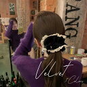 「Fashion THE SALE期間半額!」リボンシュシュ ベロアシュシュ ヘアアクセサリー 秋冬 レディース 大人っぽい シンプル かわいい 髪留め ヘアゴ...