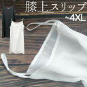 「Fashion THE SALE期間半額!」4XLまで 浴衣やワンピースの綿インナー さらりと着れる 薄手綿生地 コットンスリップ ひざ丈 ひざ上 膝上 イン...