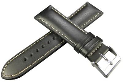 「ハミルトン(HAMILTON)向け」輸入王オリジナル ベルト 牛革 カーフ ブラック 22mm 社外品 メンズ 腕時計用
