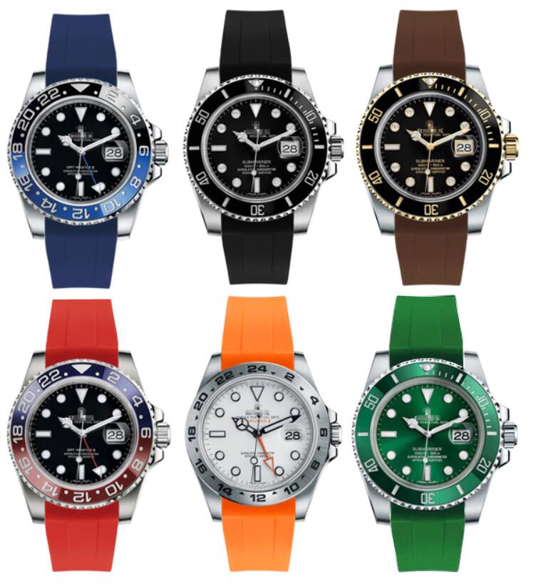 訳アリ商品★【ロレックス(ROLEX)向け】輸入王オリジナル ベルト メンズ 時計 交換 ラバー Dバックル付 全7色 19mm 20mm【社外品】【純正品ではございません】 デイトナ サブマリーナ エクスプローラー GMTマスター などに