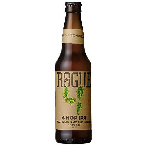 ビール　ローグ 4HOP IPA 355ml 複数本ラッピング・熨斗不可 (75653)(ca)　アメリカ beer(74-5)