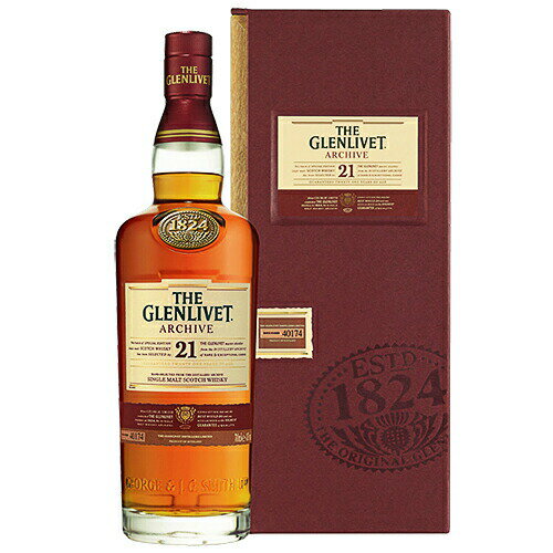 ウイスキー　ザ グレンリベット(グレンリヴェット) アーカイブ 21年 700ml (70052☆)　洋酒 Whisky(35-3)