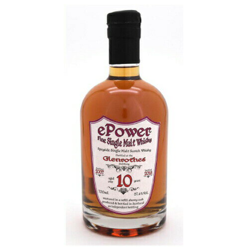 ウイスキー　ePower グレンロセス 2007 10年 リフィルシェリーカスク 700ml (79903)　洋酒 Whisky(77-5)