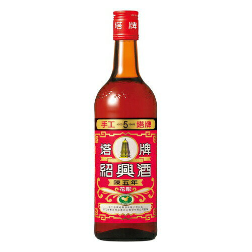 中国酒　塔牌 紹興花彫酒 赤ラベル 陳 5年 600ml (75091)(51-0)