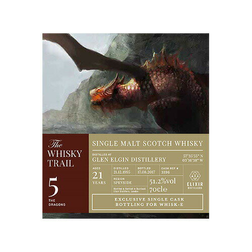 ウイスキー　ウイスキートレイル ドラゴン グレンエルギン1995 21年 700ml (79661)　洋酒 Whisky(77-5)