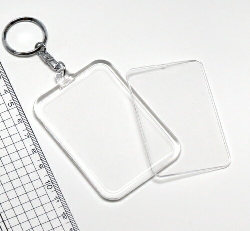 【アクリルフォトフレーム】ハメパチ 長方形型 フォトサイズ68mm×45mm キーホルダー
