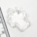 【アクリルレジン 透明枠パーツ】No.6 十字架 クロス型 小 1個