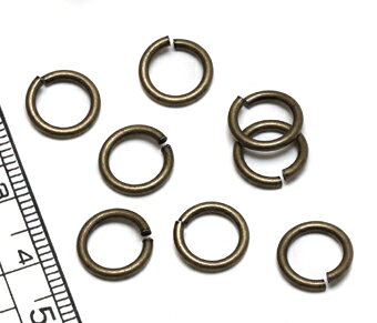 丸カン 1.4×10mm(内径7mm) 金古美 15個 ハンドメイド、手作りの材料としてお使いいただけます。 他に、シルバー、ゴールド、ブラックもあります。