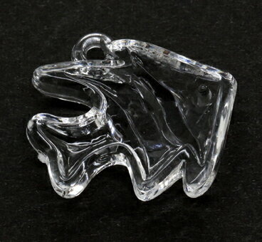 【アクリルレジン　透明枠パーツ】No.36　エンゼルフィッシュ型　1個