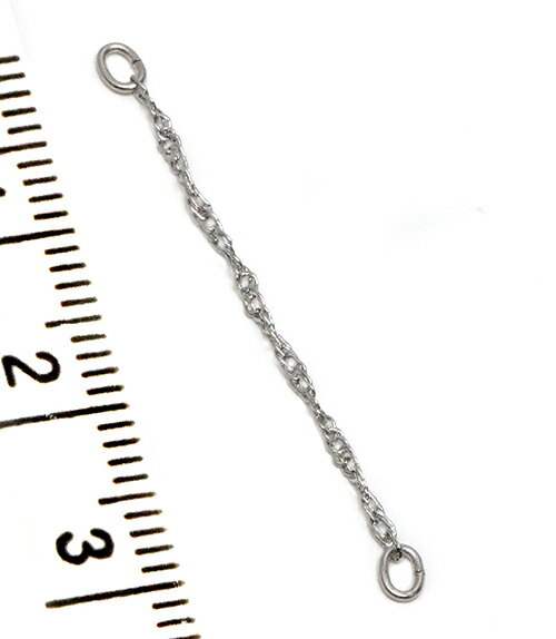 【チェーンパーツ】Cカン付チェーン 極細小判タイプ 3cm 1本 ゴールド/シルバー　日本製