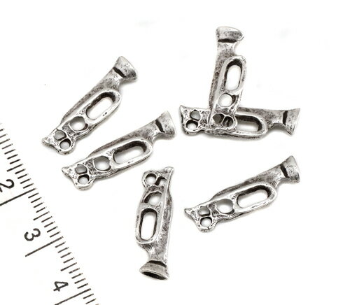 【メタル楽器パーツ】トランペット 銀古美 1個 カン付き