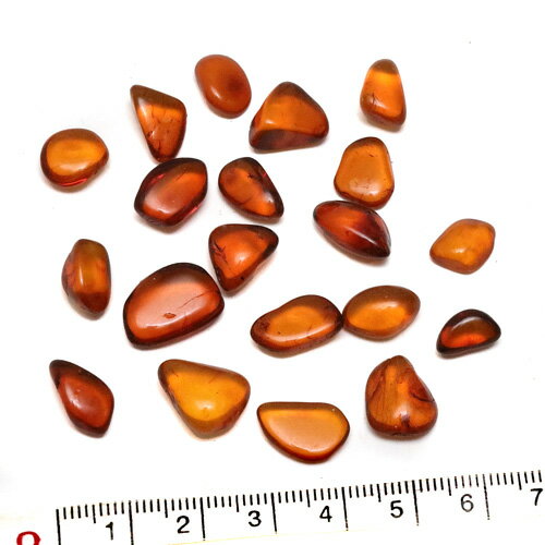 【天然石】琥珀 小粒ミックス タンブル アンバー パワーストーン 4個 アンバー 琥珀 天然石パーツ 穴なしタイプ