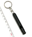 楽天1位獲得!!【アウトレット】ホイッスルキーホルダー 円筒笛7cm 丸筒笛 少々傷色あせあり ブラック