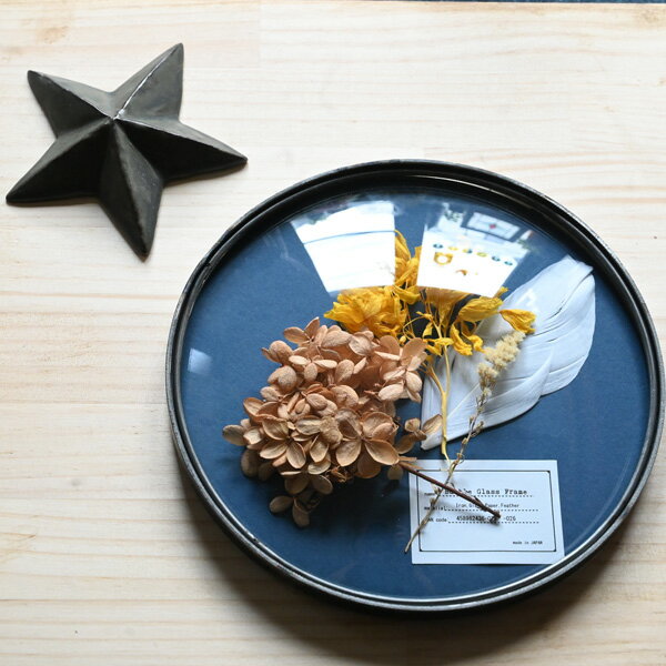 『バブルガラスフレームL』ガラスケース ガラスドーム ディスプレイケース おしゃれ 壁掛け 壁付け 額 コレクションケース 壁飾り 壁面 インテリア 飾り オブジェ ウォールデコ ガラスドーム アンティーク調 レトロ アレンジ 丸型 丸形 円型 円形 軽量 軽い 賃貸 取り付け