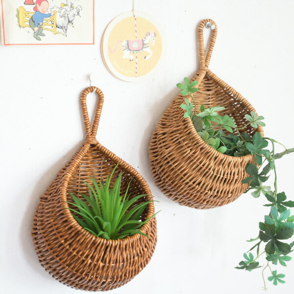 『ユティル ドロップバスケット』壁 バスケット 洗える ウォッシャブル 壁掛け 壁付け フラワーベース ..