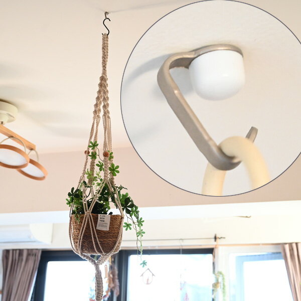 『 天井用フック（壁掛けフック兼用）』 ( 賃貸 取り付け 天井 クギ 穴目立たない 壁 インテリアウォールフック 強力 石膏ボード )