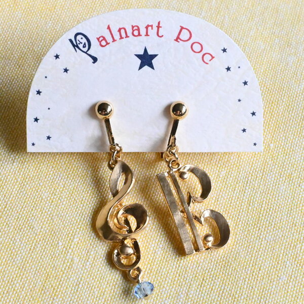 パルナートポック イヤリング 音部記号（ 耳飾り ネジ式 調節 ブランド ト音記号 ハ音記号 レディース アクセサリー ファッションアイテム おしゃれ かわいい 立体的 リアル palnart poc ブラフシューペリア brough superior 日本製 EA172 プレゼント おすすめ)