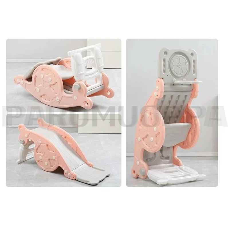 すべり台 滑り台 木馬 3in1 乗り物 乗用 バスケットゴール コンパクト 室内 室外 室内遊具 屋外遊具 赤ちゃん ベビー 幼児 子供 誕生日 3