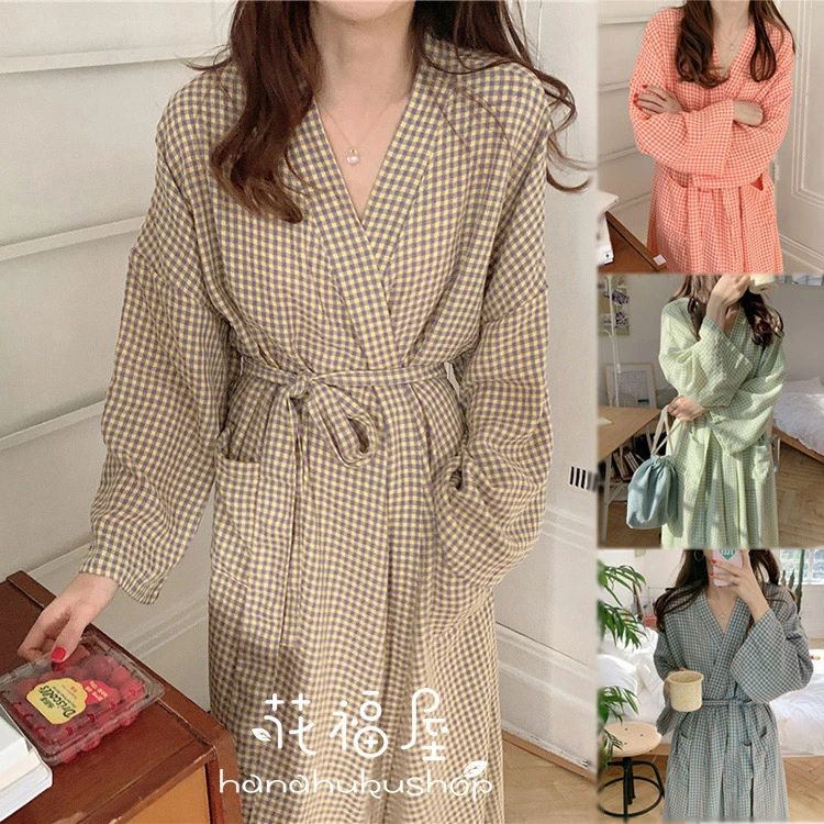 レディース バスローブ 薄手 長袖 ロング丈 春夏用 レディース バスローブ 風呂 温泉 ナイトガウン 薄手