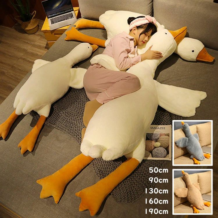 【送料無料】ガチョウぬいぐるみ 抱き枕 動物 添い寝枕 ぐるみ 昼寝まくら 贈り物 お誕生日 女性 彼女 子ども 可愛い カワイイ 子供 おもちゃ 特大 動物ぬいぐるみ 癒し 極上肌触り 柔らかい ふわふわ もこもこ ギフト プレゼント お祝い 出産祝い 3色