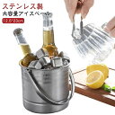 氷入れ 1.6L アイスペール ステンレス アイスバケット 大容量 持ち手付き 持ちやすい 溶けない ステンレスアイスバケット 【送料無料】丈夫