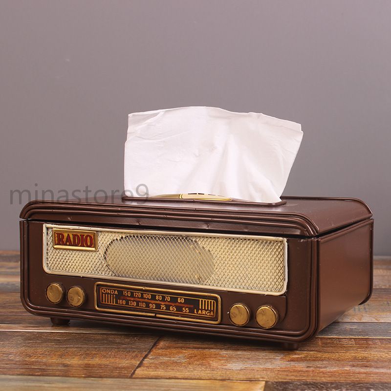 ティッシュケース ボックス 卓上収納 ラジオ形状 ティッシュケース おしゃれ ティッシュボックス トイ..