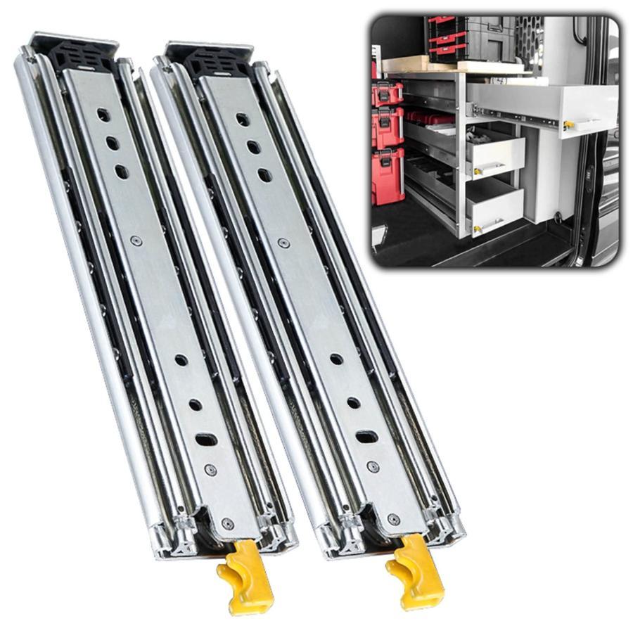 超重量用引き出しスライドレール ロック付 1000 1100 1200 1300 1400 1500 1600 1700 1800 1900 2000mm..