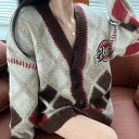 主役級 存在感 抜け感 秋 冬 メンズライク キュート ナチュラル ベーシック クール アーガイル柄 レディース
