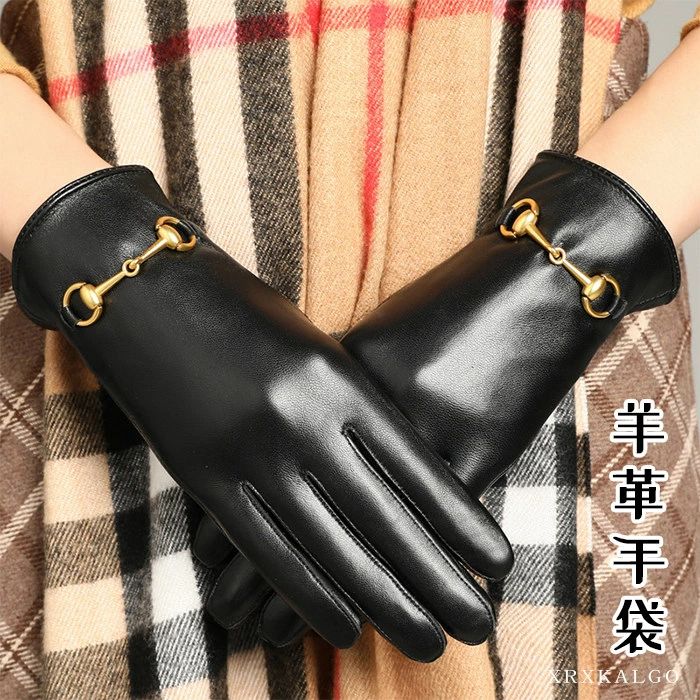 本革グローブ レザーグローブ 保温 指皮手袋 厚く 手ぶくろ 本革 ラム革 レザー グローブ 革 レディース